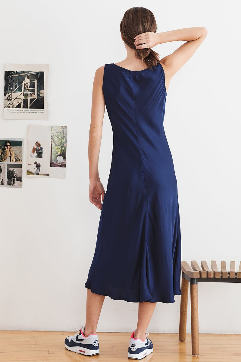 URSULA SATIN VISCOSE TANK DRESS