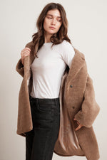 TRISHELLE LUX SHERPA OVERSIZED COAT