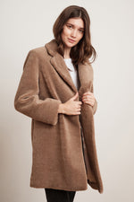 TRISHELLE LUX SHERPA OVERSIZED COAT