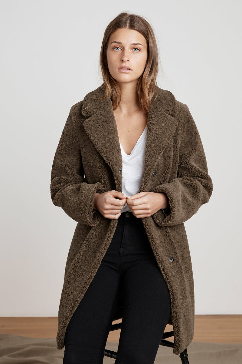 TRISHELLE LUX SHERPA OVERSIZED COAT