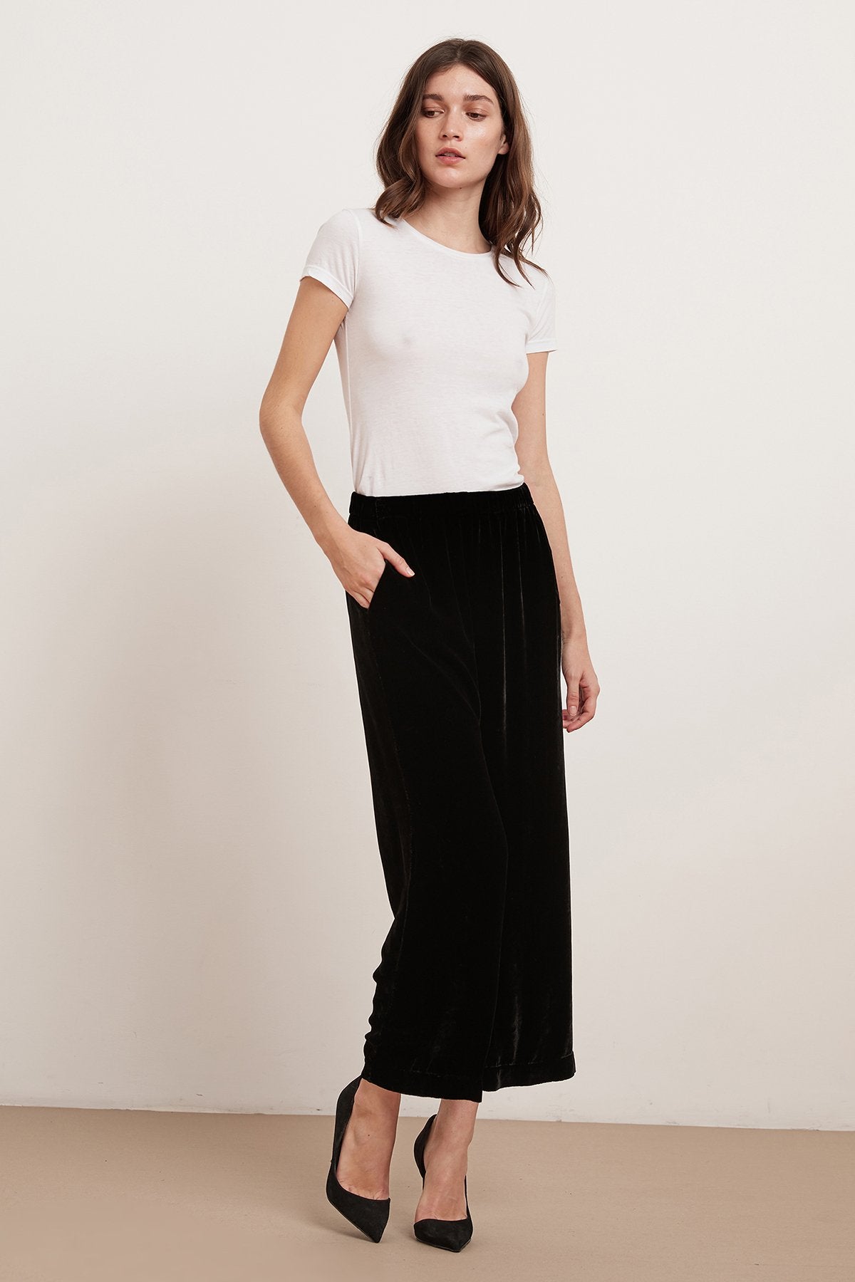 FRIDA SILK VELVET WIDE LEG PANT