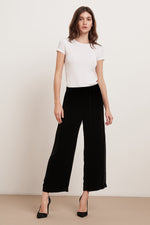 FRIDA SILK VELVET WIDE LEG PANT