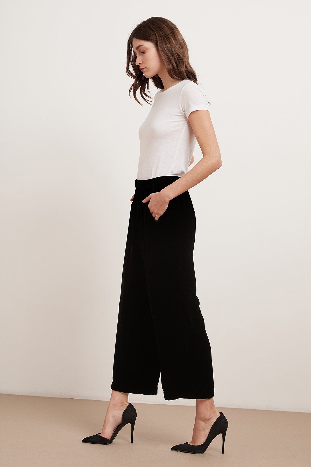 FRIDA SILK VELVET WIDE LEG PANT