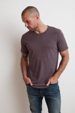 AMARO CREW NECK SLUB TEE