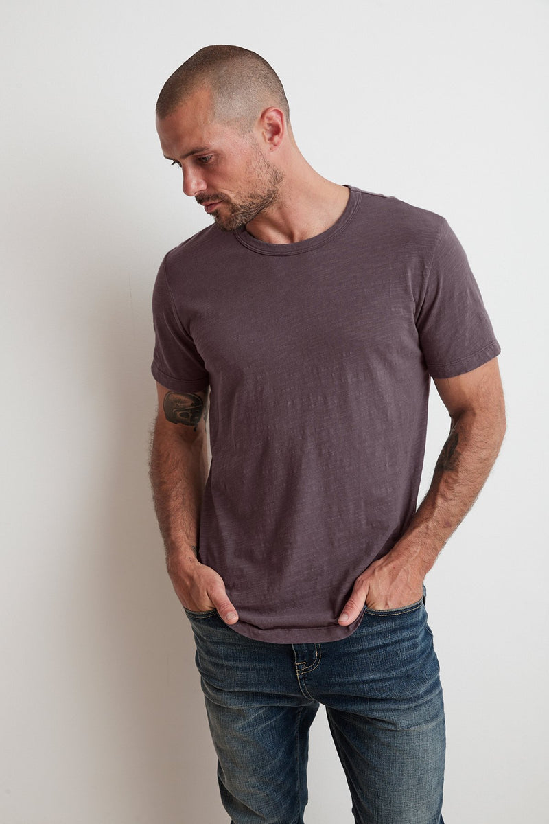 AMARO CREW NECK SLUB TEE