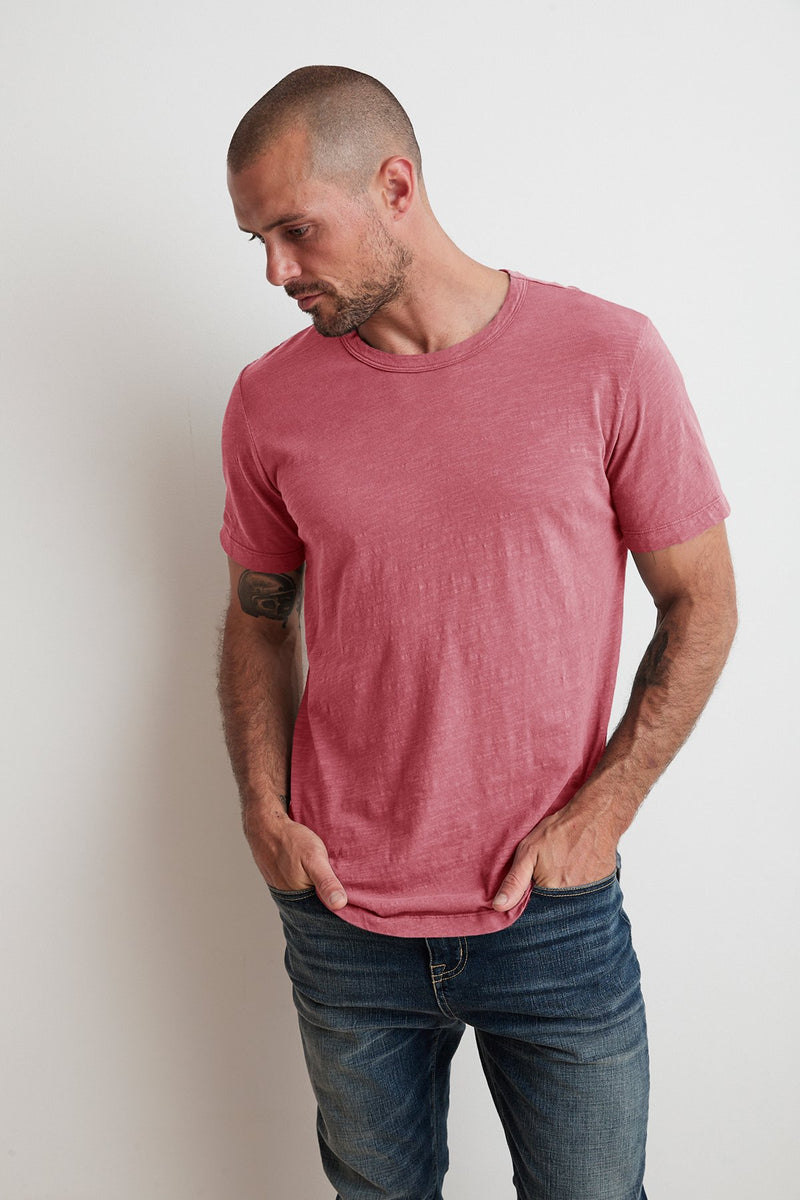 AMARO CREW NECK SLUB TEE