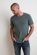 AMARO CREW NECK SLUB TEE