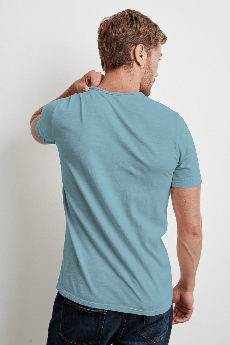 CHAD RAW EDGE COTTON SLUB POCKET TEE