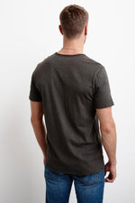 CHAD RAW EDGE COTTON SLUB POCKET TEE