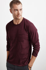 SIMEON RAW EDGE COTTON SLUB TEE
