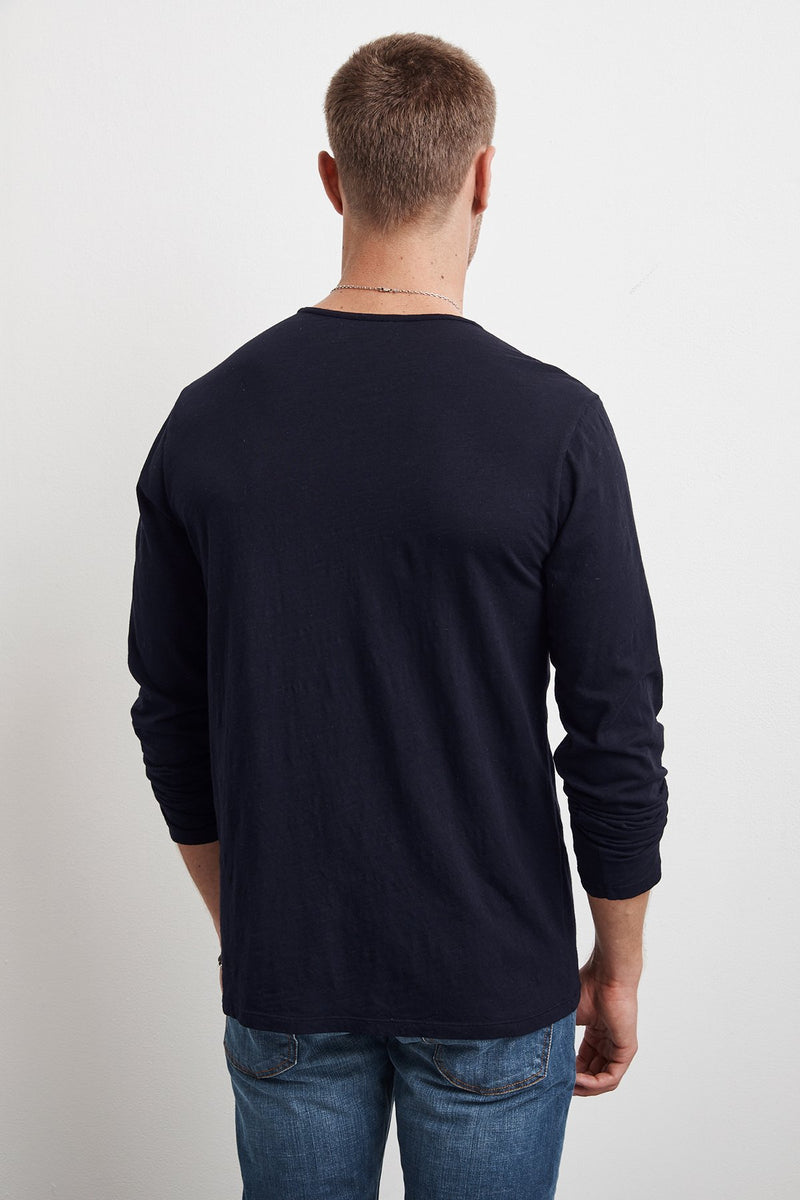 SIMEON RAW EDGE COTTON SLUB TEE