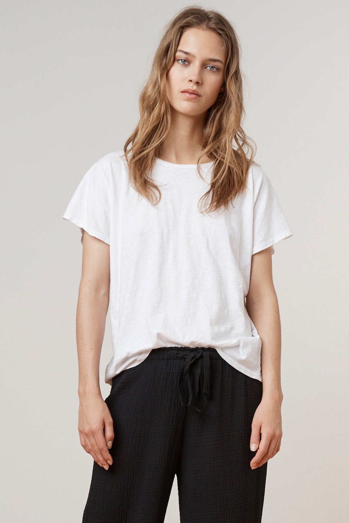 KIKI COTTON SLUB CREW TEE