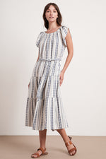 TIAN STRIPE JACQUARD MAXI DRESS