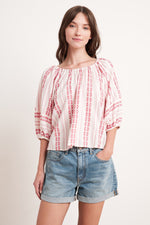 VIVIETTE STRIPE JACQUARD TOP