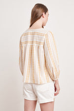 WINTER STRIPE JACQUARD BLOUSE