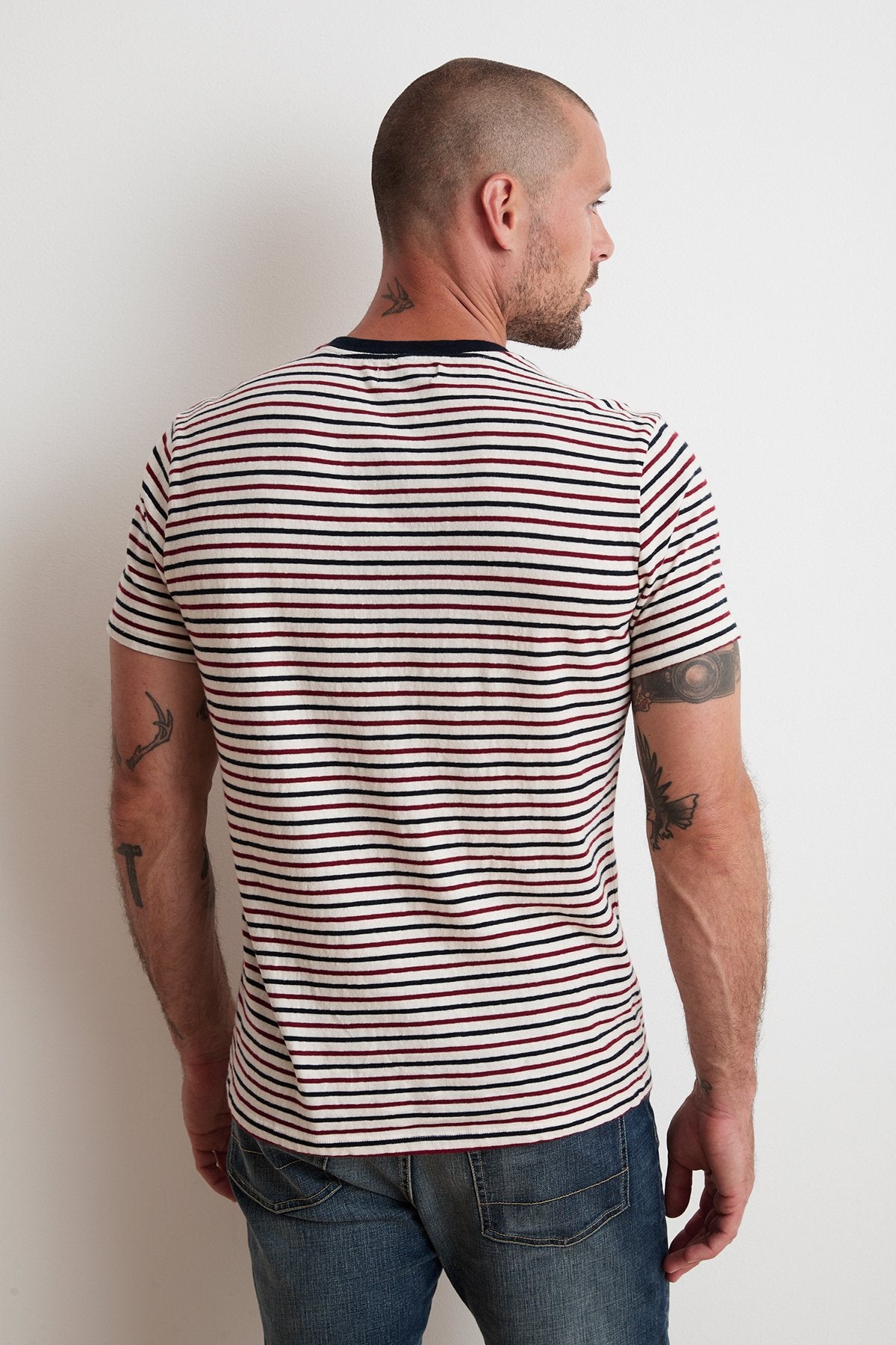 ARCHIE STRIPED POCKET TEE