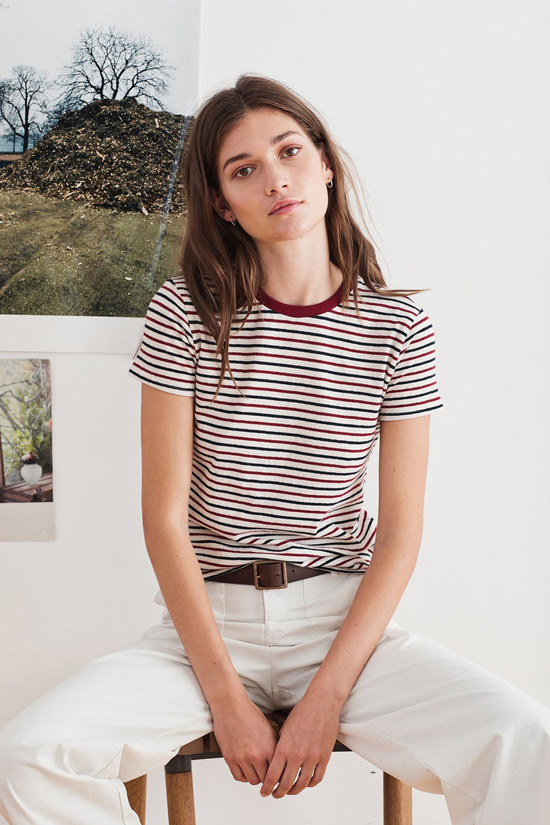 ADINA STRIPE KNIT TEE