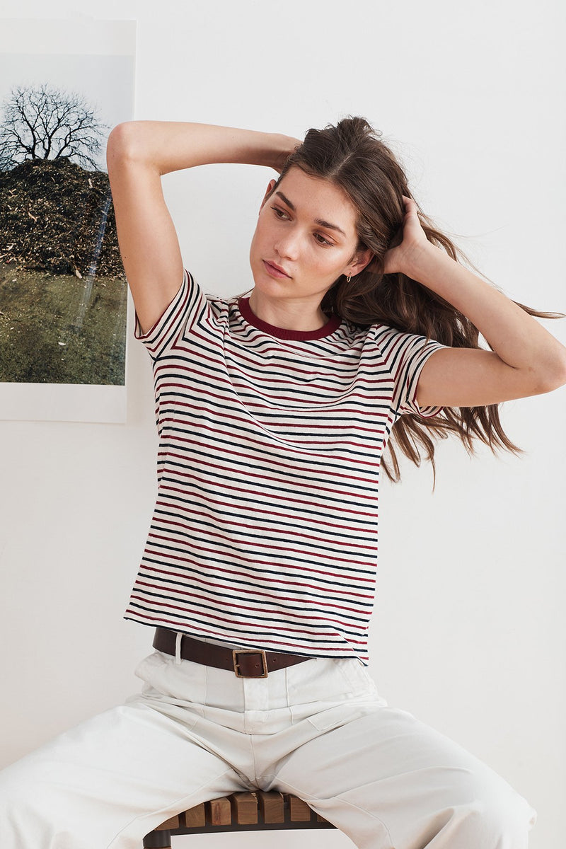 ADINA STRIPE KNIT TEE