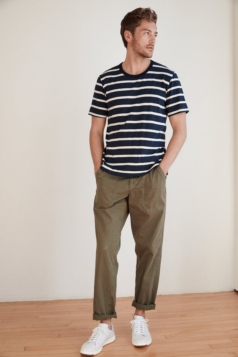 SLY STRIPE LINEN BLEND SHORT SLEEVE TEE