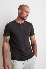 HESTON SUEDED JERSEY HENLEY