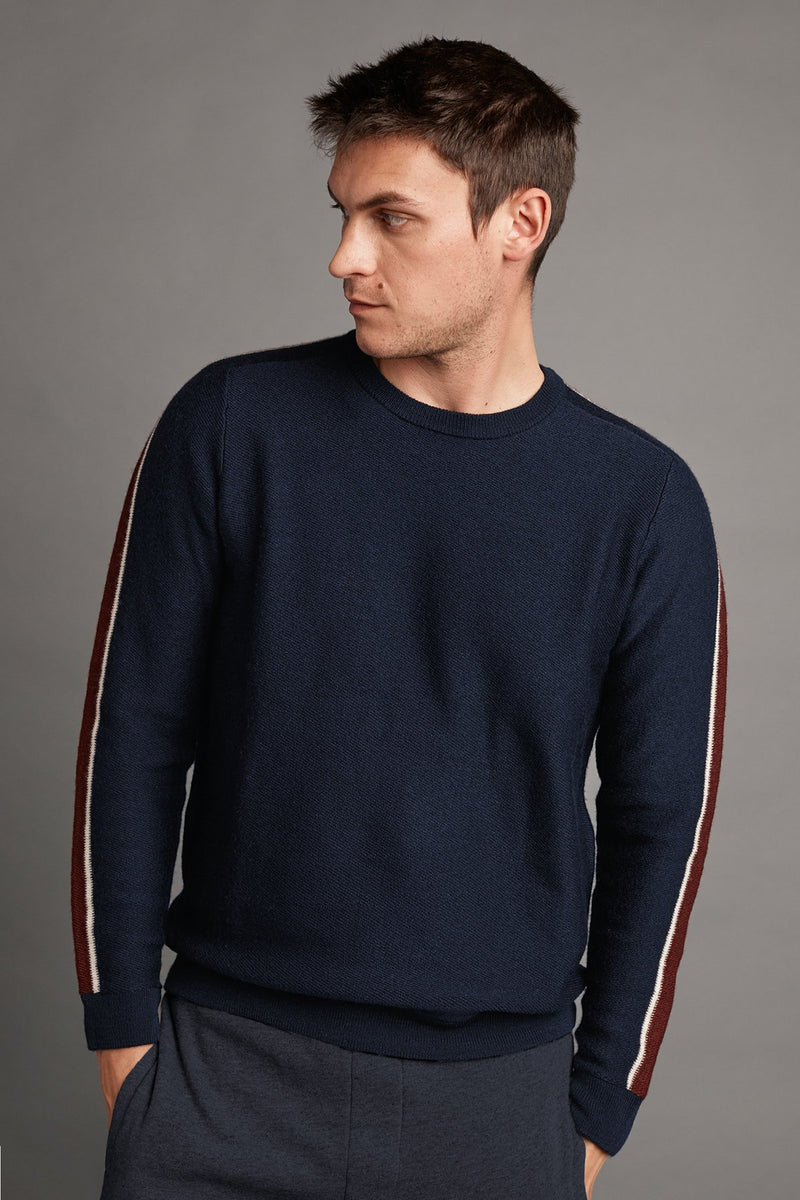 TAD WOOL BLEND STRIPE SWEATER