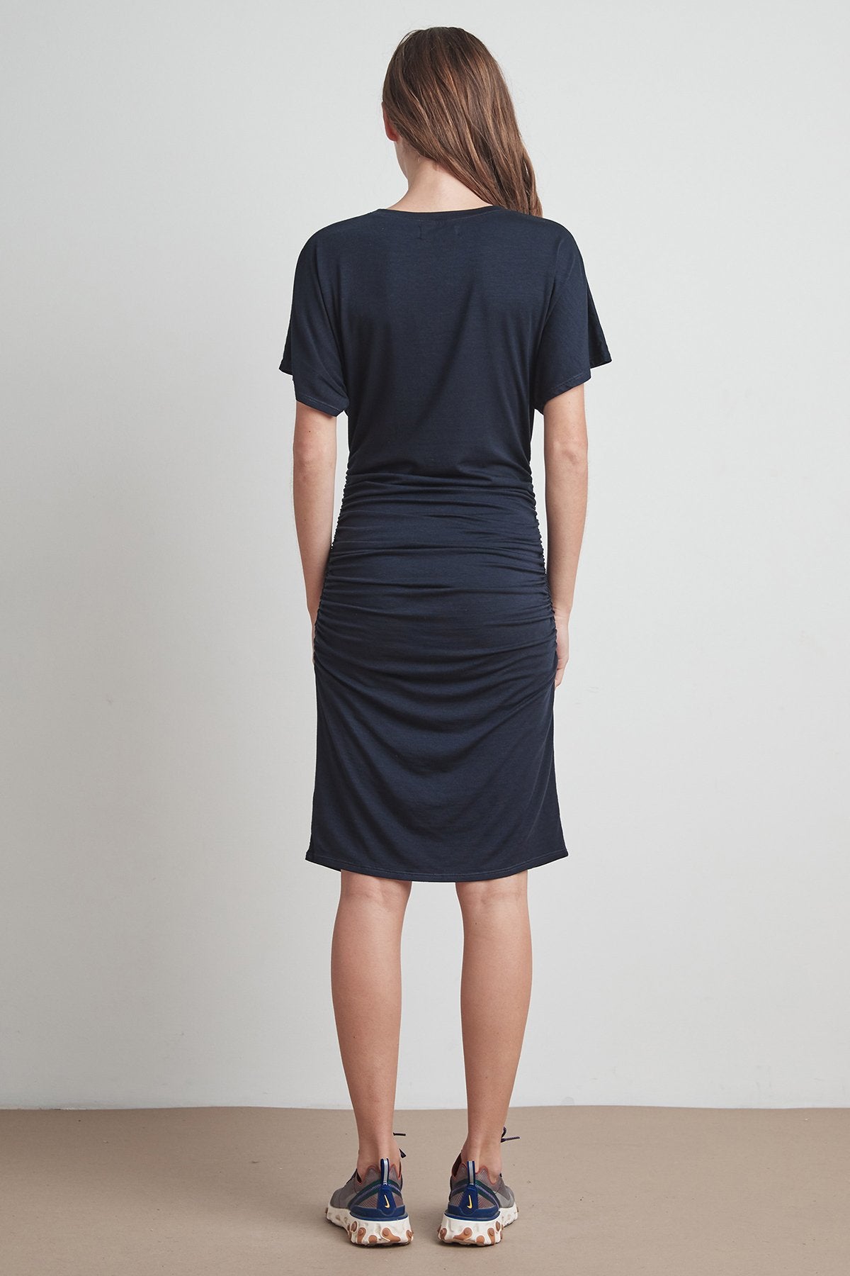 LUNA TENCEL JERSEY SHIRRED DRESS