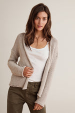 JAZ TEXTURED TAPE YARN CARDIGAN