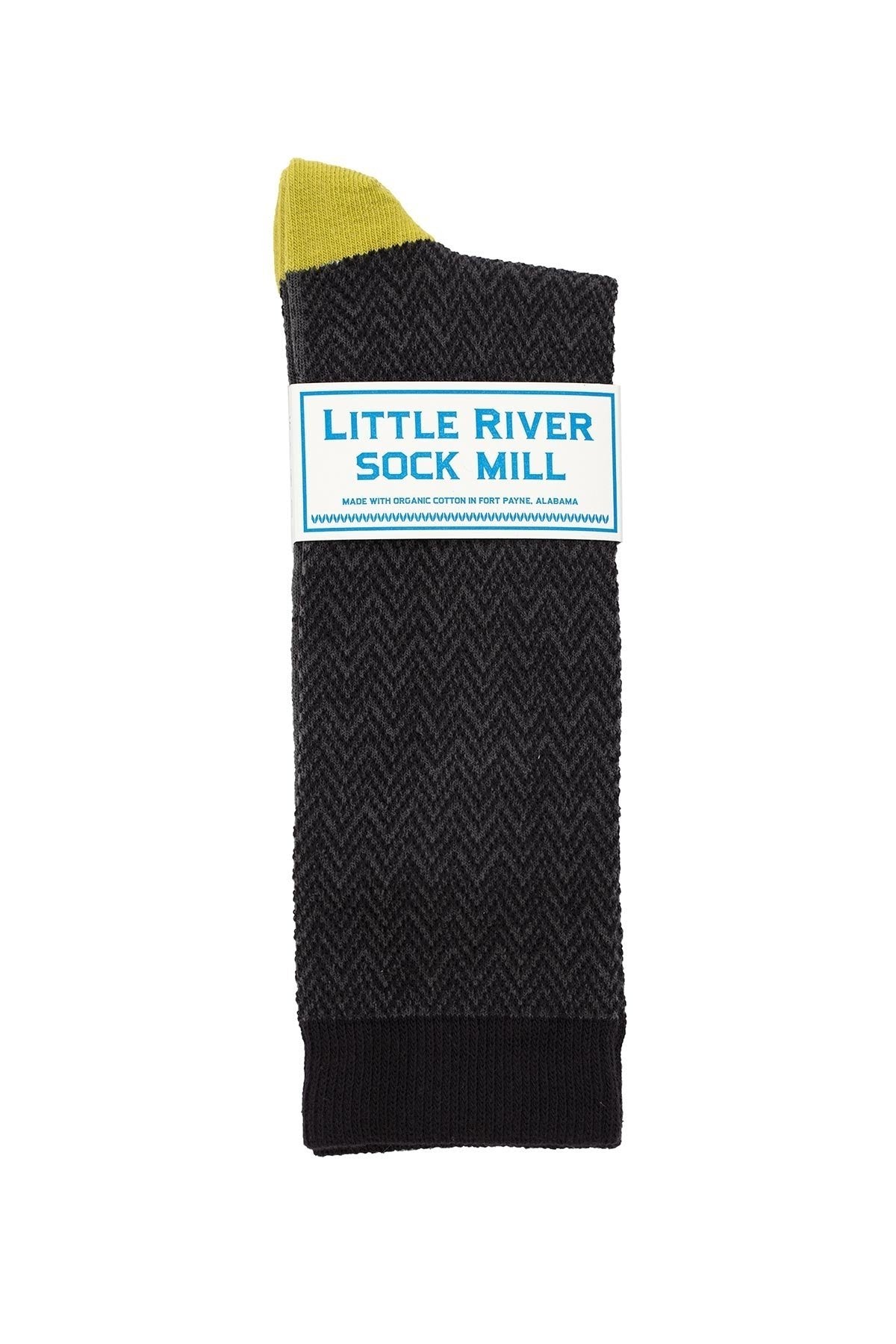 TEXTURED HERRINGBONE CREW SOCK BY LITTLE RIVER SOCK MILL