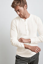 HANSON LONG SLEEVE THERMAL KNIT HENLEY