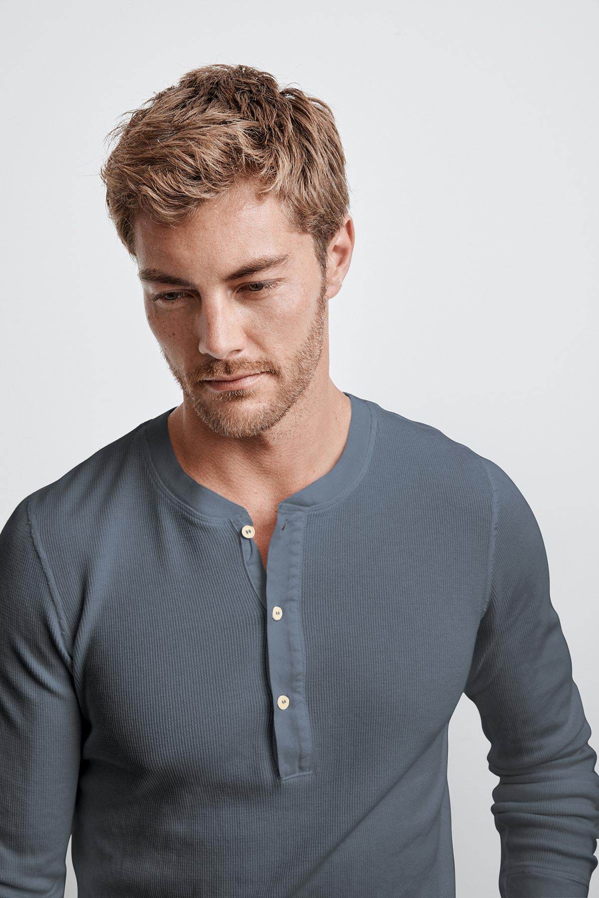 HANSON LONG SLEEVE THERMAL KNIT HENLEY