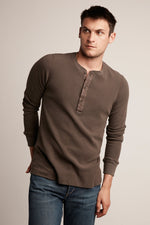 HANSON LONG SLEEVE THERMAL KNIT HENLEY