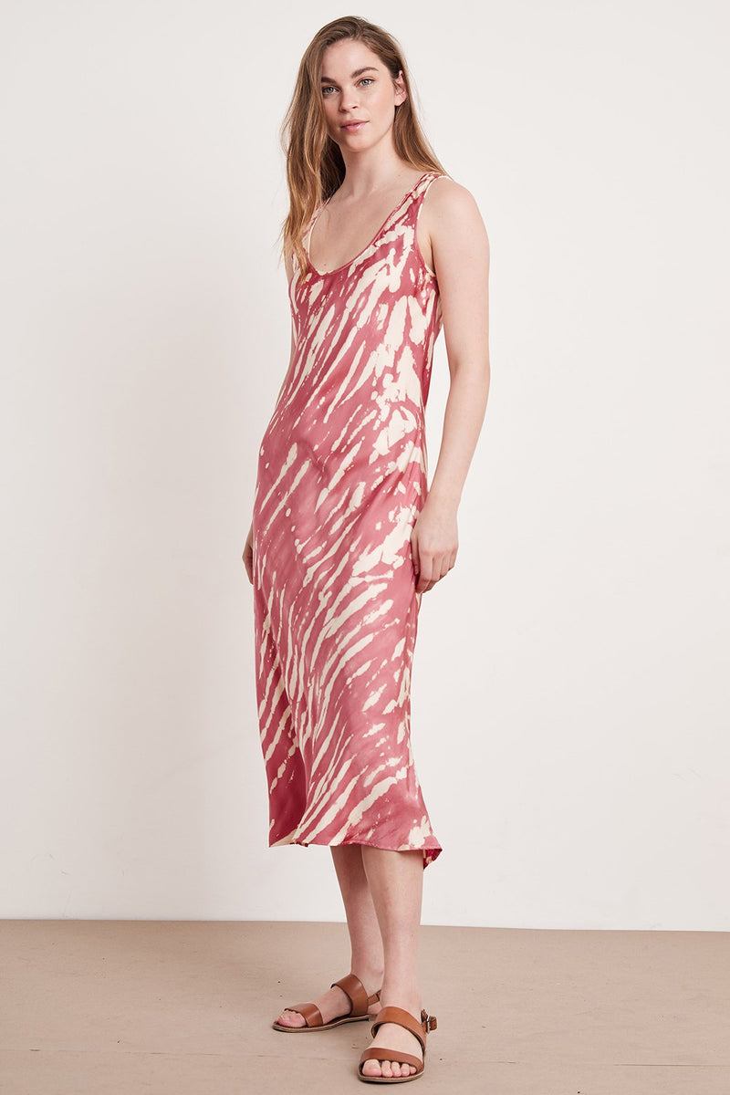 BILLY TIE DYE SATIN DRESS