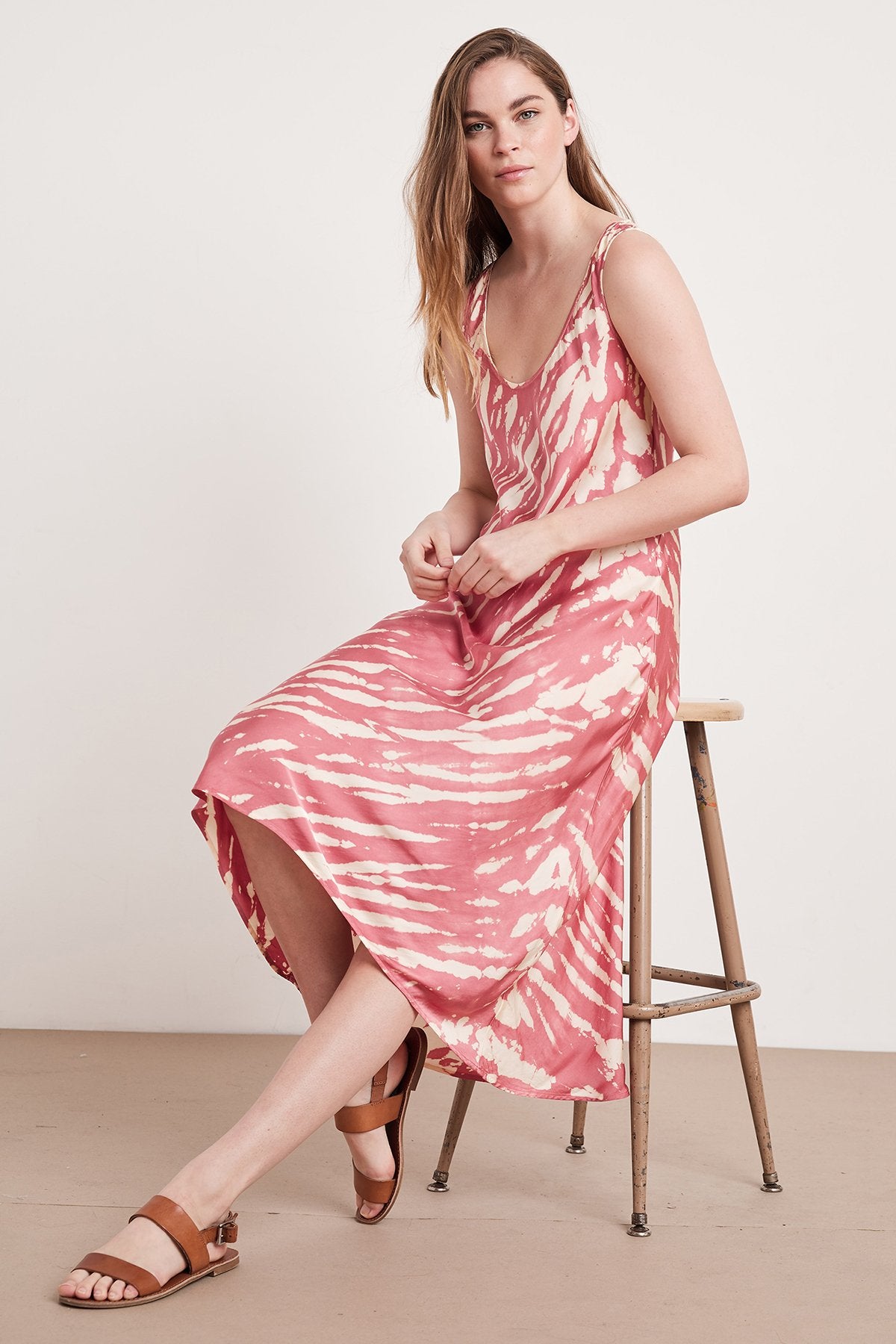 BILLY TIE DYE SATIN DRESS