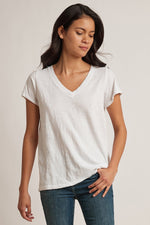 JILIAN ORIGINAL SLUB V-NECK TEE