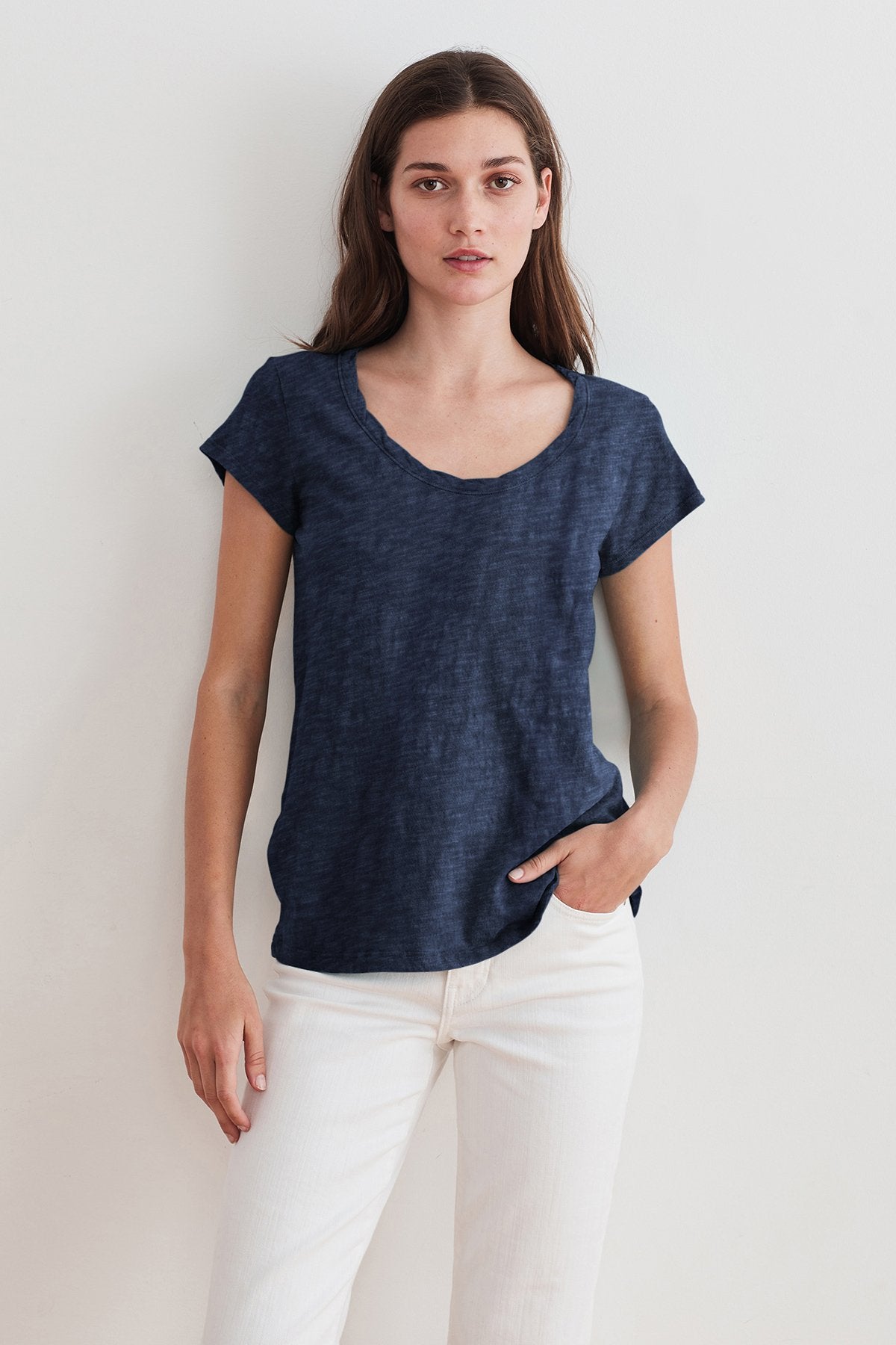 KIRA ORIGINAL SLUB SCOOP NECK TEE