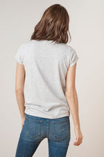 KIRA HEATHER GREY ORIGINAL SLUB SCOOP NECK TEE