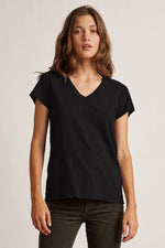 JILIAN ORIGINAL SLUB V-NECK TEE