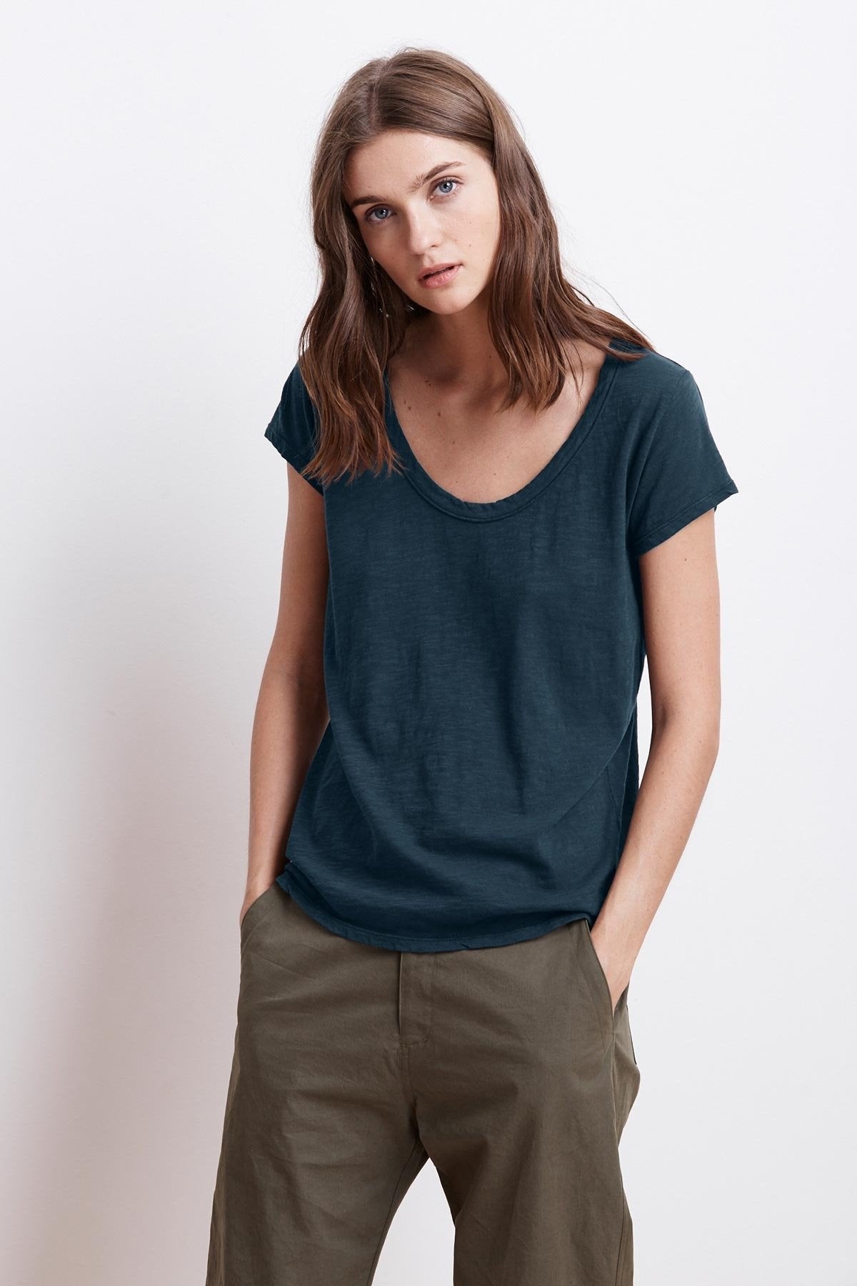 KIRA ORIGINAL SLUB SCOOP NECK TEE