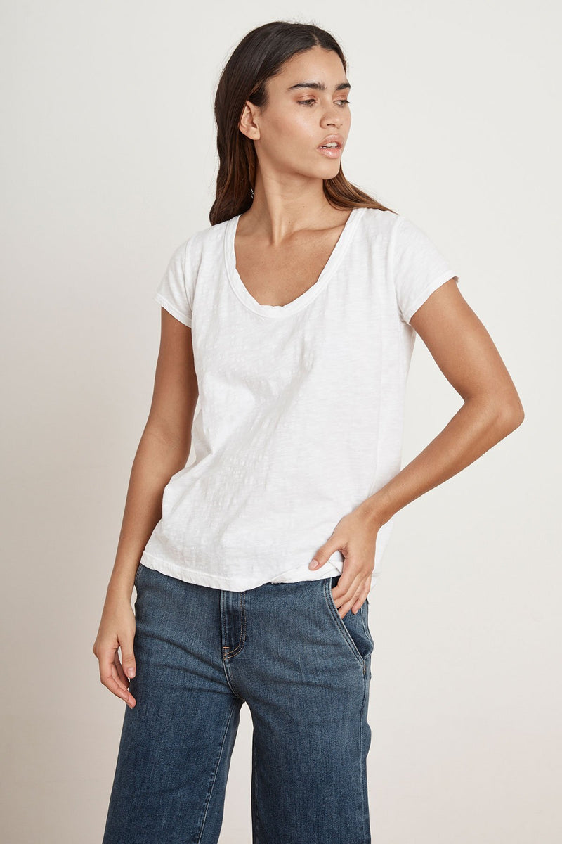 KIRA ORIGINAL SLUB SCOOP NECK TEE