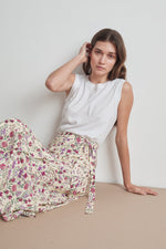 ISADORA FLORAL PRINT CHALLIS WRAP SKIRT
