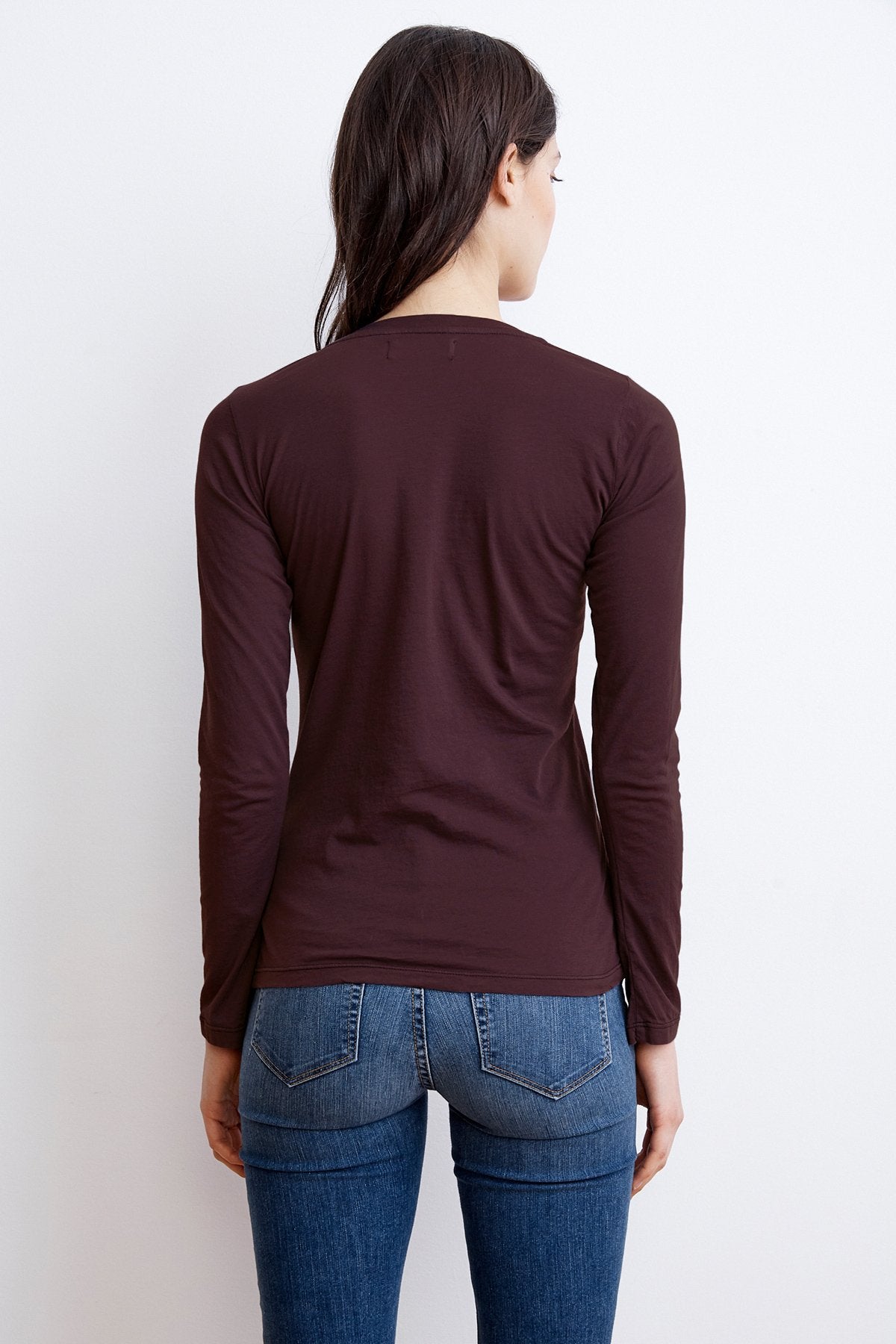 ZOFINA GAUZY WHISPER FITTED CREW NECK TEE