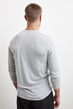 ALVARO HEATHER GREY COTTON JERSEY HENLEY