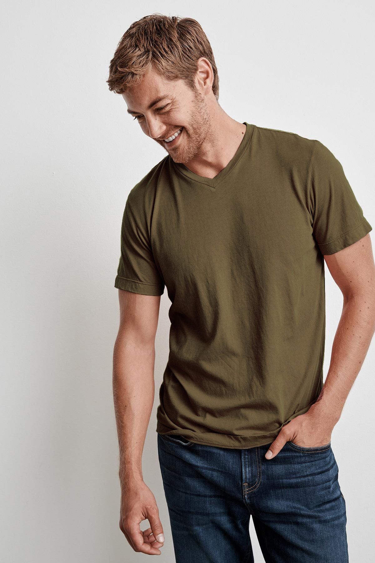 SAMSEN WHISPER CLASSIC V-NECK TEE