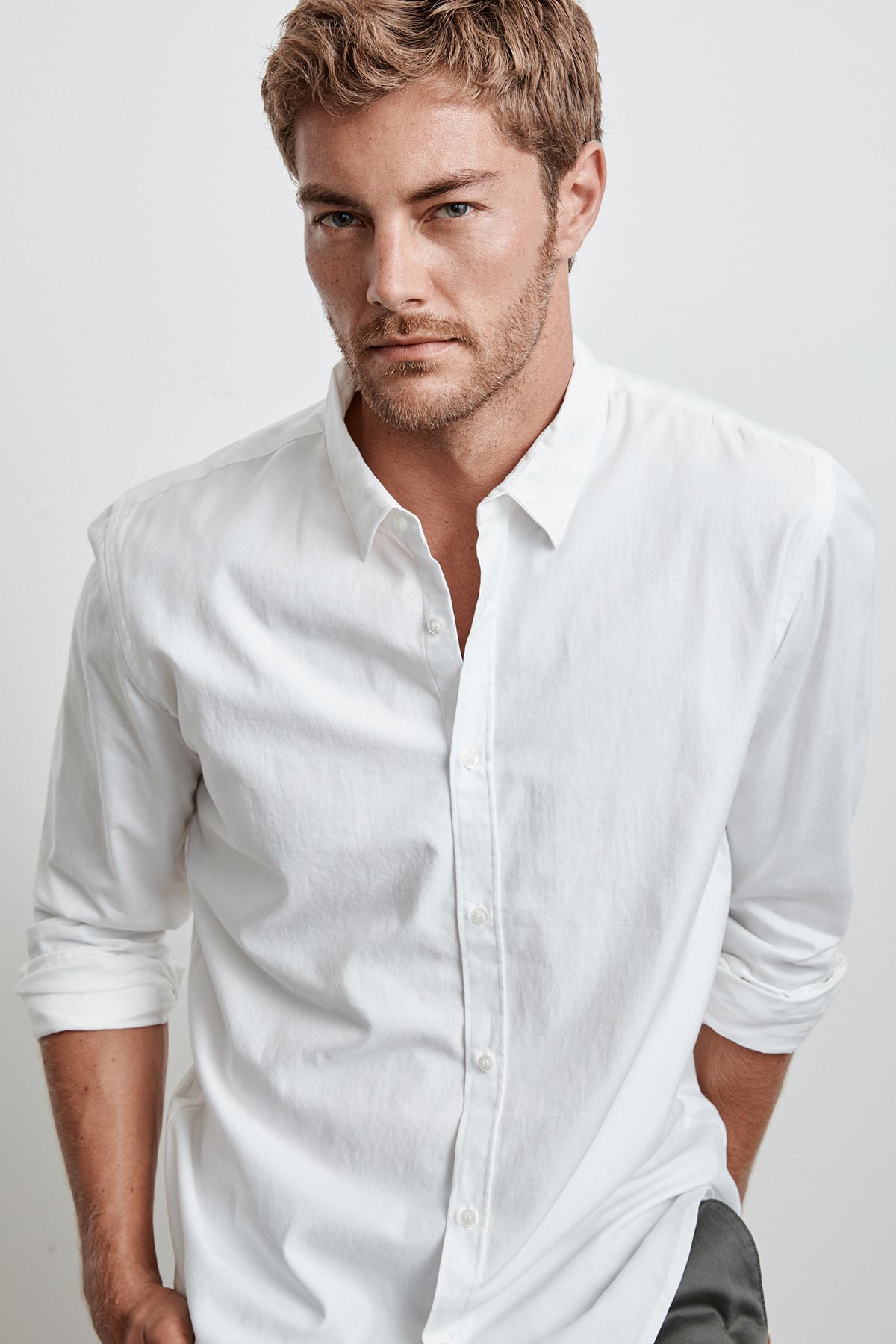 JONAH COTTON BUTTON-UP SHIRT