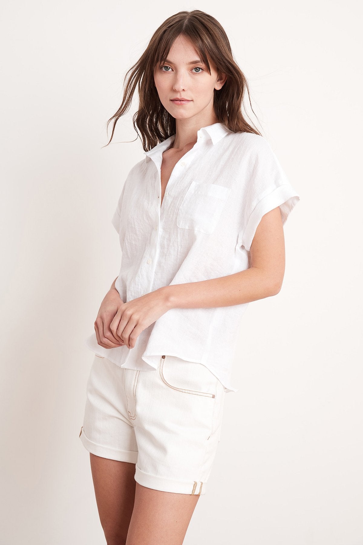 EMERSON LINEN BUTTON-UP SHIRT