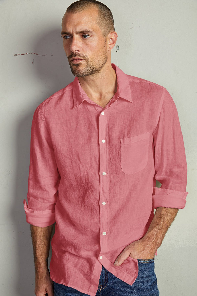 BENTON LINEN BUTTON-UP SHIRT