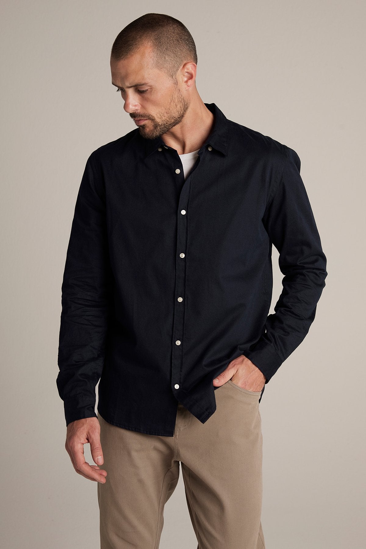 JONAH COTTON BUTTON-UP SHIRT